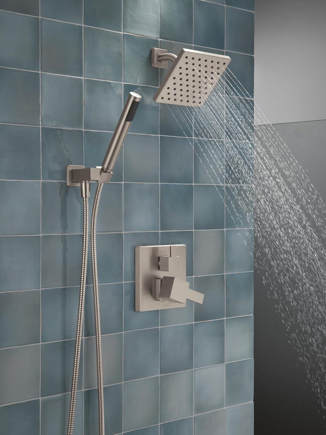 Delta Modern Square Shower System Faucet Set,