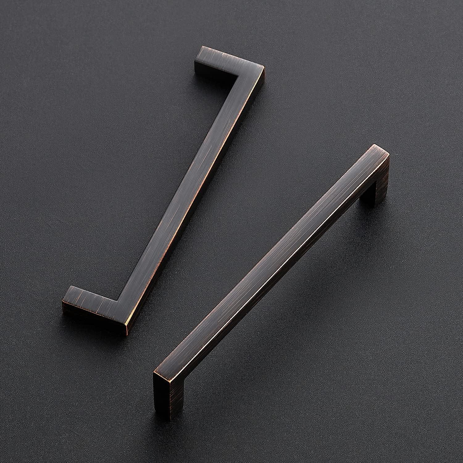 Square Bar Cabinet Pulls Drawer Pulls with 5 Inch Hole Center