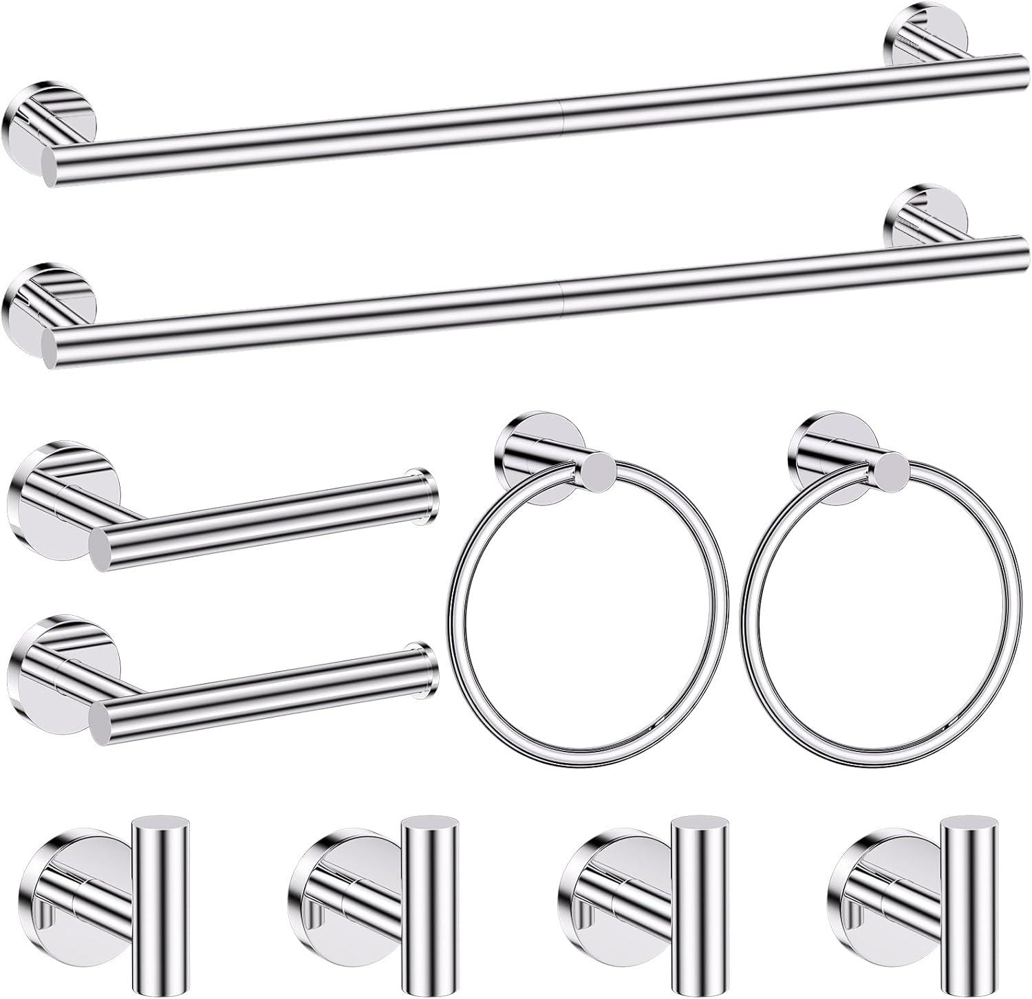 10 Pieces Master Bath Rounded Hardware Set