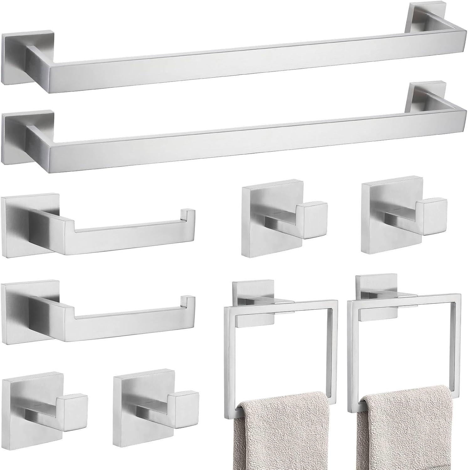 10 Pieces Master Bath Square Hardware Set