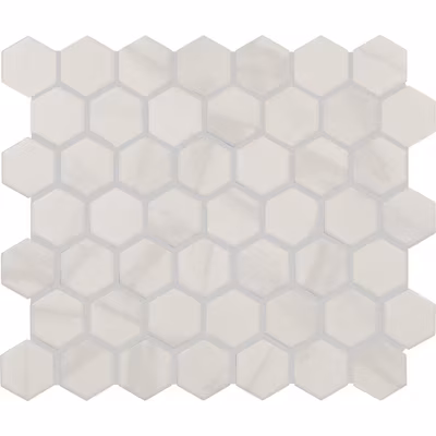 Bianco Carrara Matte Ceramic Hexagon Mosaic